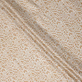 Buy Beige Abstract Design Cotton Linen 140cm