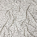Buy White Abstract Design Cotton Linen 140cm