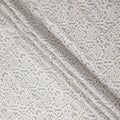 Buy White Abstract Design Cotton Linen 140cm