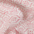 Buy Pink Geometric Design Cotton Linen 140cm