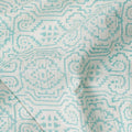 Buy Blue Geometric Design Cotton Linen 140cm