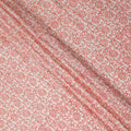 Buy Pink Leaf Design Cotton Linen 140cm