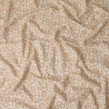 Buy Beige Leaf Design Cotton Linen 140cm