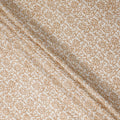 Buy Beige Leaf Design Cotton Linen 140cm