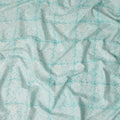 Buy Blue Floral Design Cotton Linen 140cm
