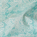 Buy Blue Floral Design Cotton Linen 140cm