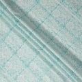 Buy Blue Floral Design Cotton Linen 140cm