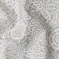 Buy Grey Floral Design Cotton Linen 140cm