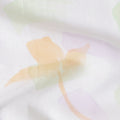 Buy White Floral Print Cotton Linen 140cm