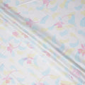Buy White Abstract Print Cotton Linen 140cm