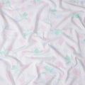 Buy White Abstract Print Cotton Linen 140cm