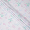 Buy White Abstract Print Cotton Linen 140cm