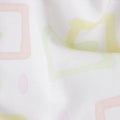 Buy White Square Design Cotton Linen 140cm