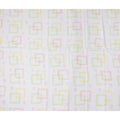 Buy White Square Design Cotton Linen 140cm