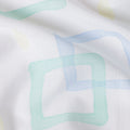 Buy White Square Design Cotton Linen 140cm