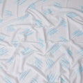 Buy White Abstract Print Cotton Linen 140cm