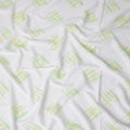 Buy White Abstract Print Cotton Linen 140cm