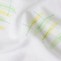 Buy White Abstract Print Cotton Linen 140cm