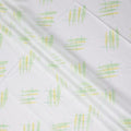 Buy White Abstract Print Cotton Linen 140cm