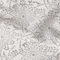 Buy Grey Floral Design Cotton Linen 140cm