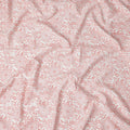 Buy Pink Floral Design Cotton Linen 140cm