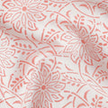 Buy Pink Floral Design Cotton Linen 140cm