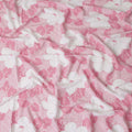 Buy Pink Floral Design Cotton Linen 140cm