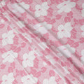 Buy Pink Floral Design Cotton Linen 140cm