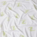 Buy White Abstract Print Cotton Linen 140cm