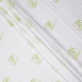 Buy White Abstract Print Cotton Linen 140cm