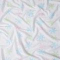 Buy White Abstract Print Cotton Linen 140cm