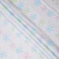 Buy White Abstract Print Cotton Linen 140cm