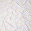 Buy White Abstract Print Cotton Linen 140cm