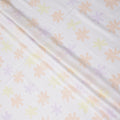 Buy White Abstract Print Cotton Linen 140cm