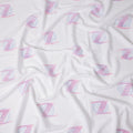 Buy White Abstract Print Cotton Linen 140cm