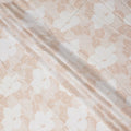 Buy Beige Leaf Design Cotton Linen 140cm