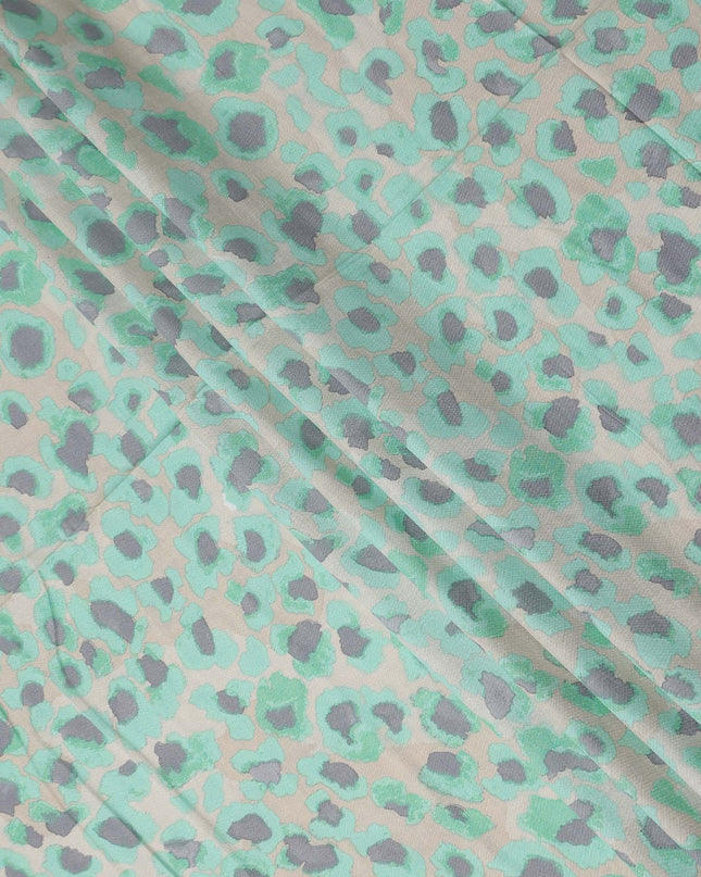 Buy Green Animal Skin Cotton Linen 140cm