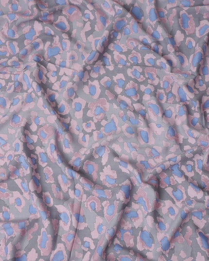 Buy Pink Animal Skin Cotton Linen 140cm