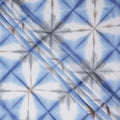 Buy Blue Abstract Print Cotton Linen 140cm