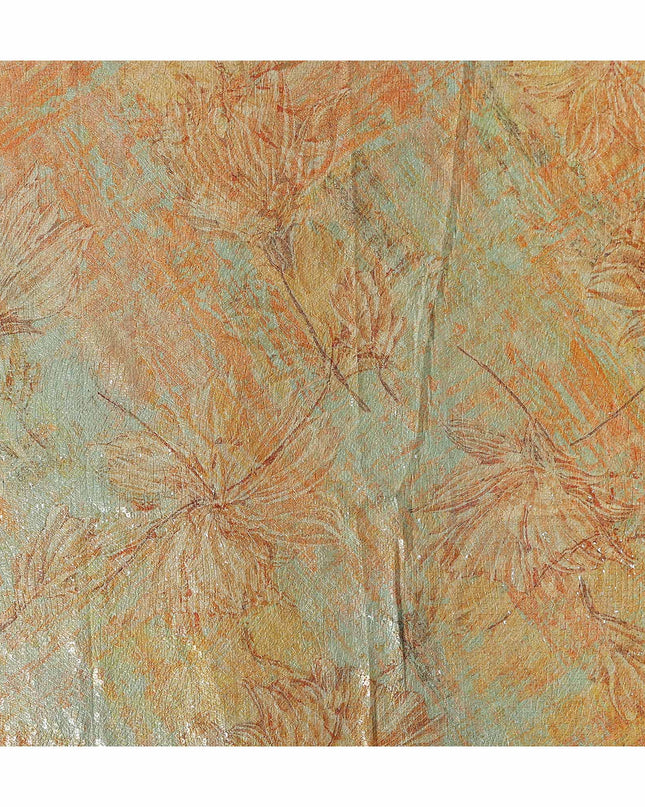 Mint Sage Silk Brocade Fabric | Korean Sequin Design