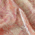 Dusty Rose Silk Brocade Fabric | Korean Sequin Design