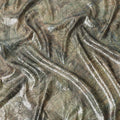 Olive Khaki Silk Brocade Fabric | Korean Sequin Design