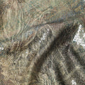 Olive Khaki Silk Brocade Fabric | Korean Sequin Design