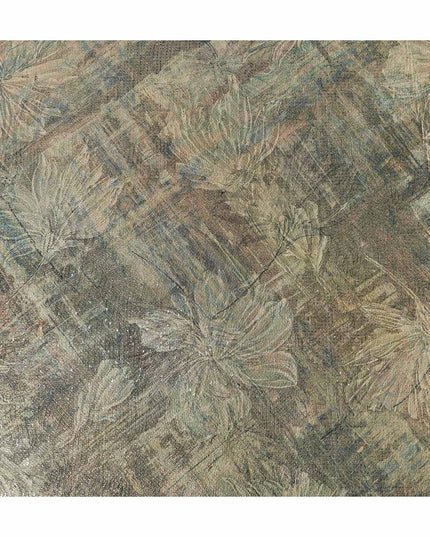 Olive Khaki Silk Brocade Fabric | Korean Sequin Design