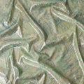Sage Green Silk Brocade Fabric | Korean Sequin Design
