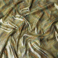 Golden Olive Silk Brocade Fabric | Korean Sequin Design