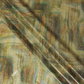 Golden Olive Silk Brocade Fabric | Korean Sequin Design