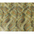Golden Olive Silk Brocade Fabric | Korean Sequin Design