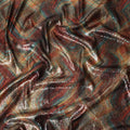 Deep Maroon Silk Brocade Fabric | Korean Sequin Design
