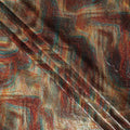 Deep Maroon Silk Brocade Fabric | Korean Sequin Design